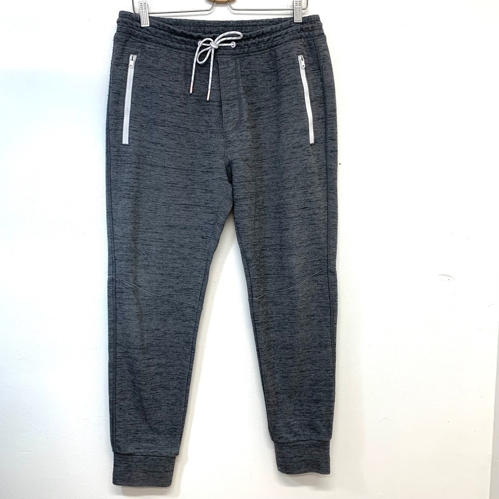 American Eagle Sweatpants Gray Active Jogger Zip Ankle Pockets Medium Casual